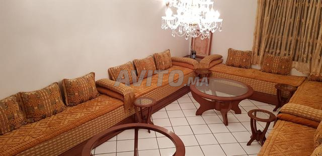 Salon marocain traditionnel en bois traditionnel  - 2