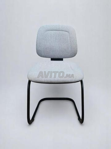 Lot de 3 chaises visiteur Ronéo luge gris - Promo - 2