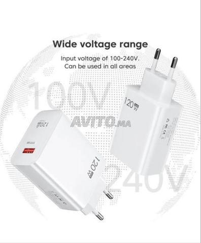 شاحن سريع 120W مع كابل USB-C متوافق مع Mi.   - 2