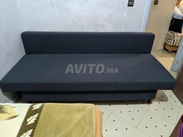 canapé gris 2 personnes démontable  - 2