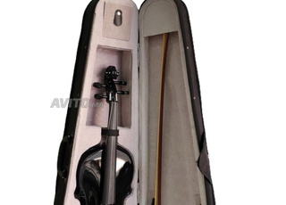 كمان (4/4) أسود للطلاب مع غطاء وقوس