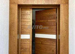 Porte en bois noyer 