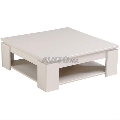 طاولة قهوة بيضاء عصرية – بحالة ممتازة - 2