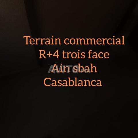 R p 4 Terrain 650 m2 commercial Ain sebaa 3 face 