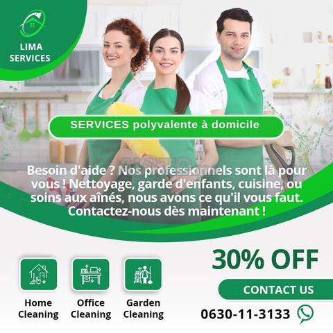 Femme de ménage professionnel plus nounou