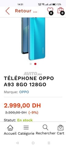 Oppo A93 & chargeur org & pochette org Rouge 
