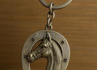 بورتكلي فضية قديمة فاخرة على شكل رأس حصان 