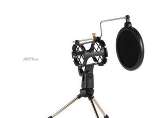 Support  Microphone  avec Kit de Filtre Anti-Pop