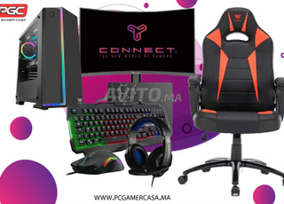 Pc Gamer avec les  Accesoires et Chaise cadaux