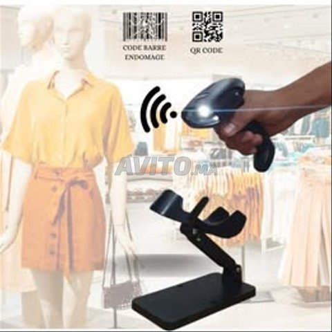 LECTEUR CODE BARRE SANS FIL  2D POUR PRET A PORTER
