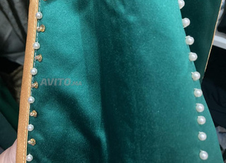 Magnifique caftan vert royal 