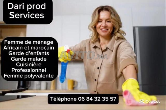 Infirmière garde personnes âgées, nounou, ménage