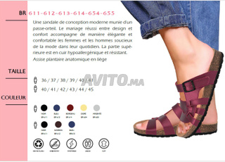 sandales en liège pour femme et homme