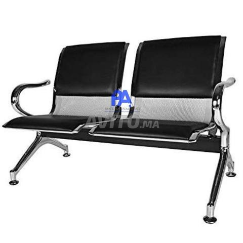 Banquette d'accueil en cuir \ siège d'attente RéF7