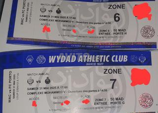 ticket wydad vs fc porto