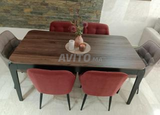 table à manger avec 6 chaises parque istikbal