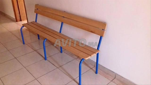 mobilier scolaire banc semi métallique 200 cm  - 2