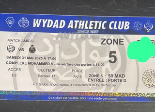 ticket wydad porto zone 5