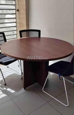 Table de Bureau Ronde Moderne  en Bois