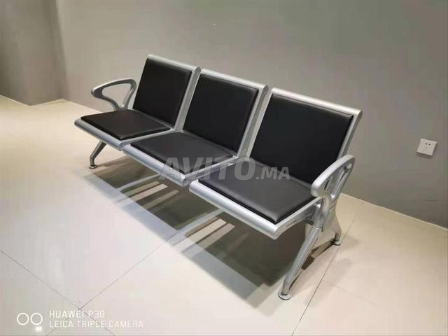 Banquette d'accueil en cuir 3 places EN STOCK