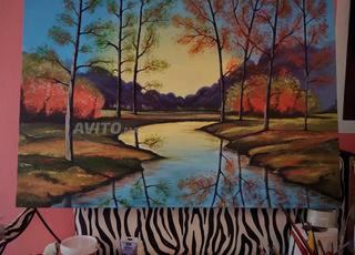 لوحة نهر الخيال مشهد من حلم الكثير منا