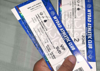 ticket vip et zone 2 match wydad vs porto