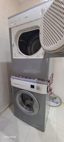 Sèche linge et réfrigérateur et lave linge 