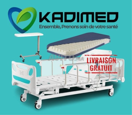 Lit médical et matelas gaufrier & table à manger