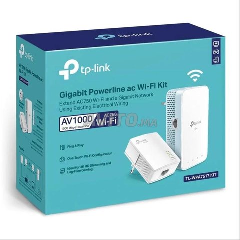 Kit CPL WiFi TPLink AV1000 Gigabit TLWPA7517