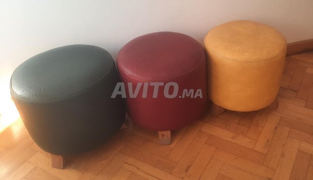 tabouret 3 coloris simili cuir