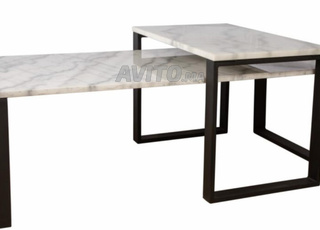 Table basse de deux en marbre 