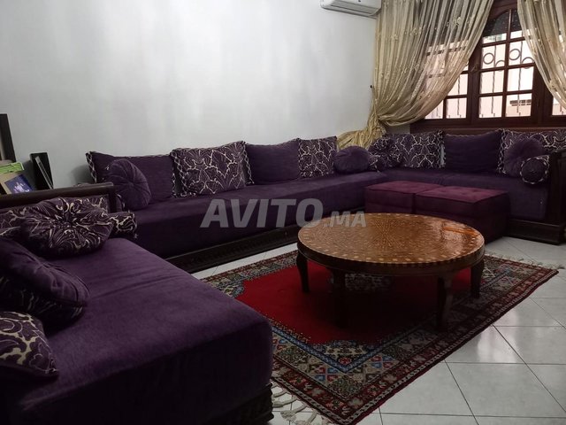 Salon marocain moderne violet 