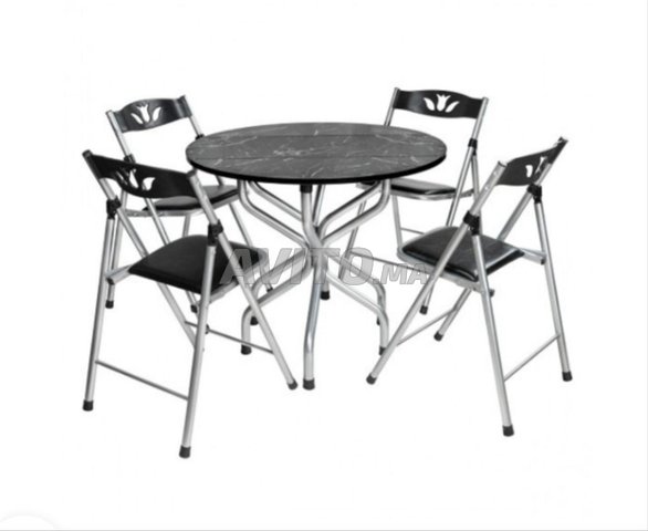 table ronde pliable 4 chaises