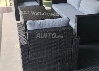 Salon jardin familial En rotin 