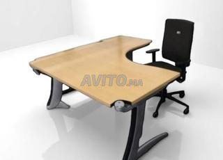 Bureau angle steelcase pro avec caissons