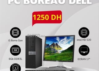 PC bureau DELL i5 6eme avec Ecran