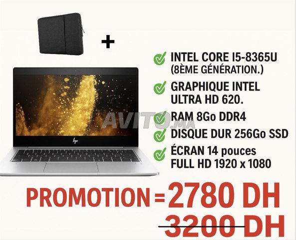 HP EliteBook 840 G6 – i5 8th Gen8Go RAMSSD 256Go