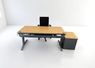 Bureau droit Steelcase 160x80cm piétement I