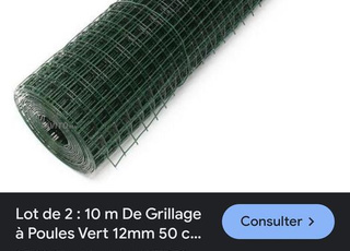 Grillage pcv enclos poule lapin