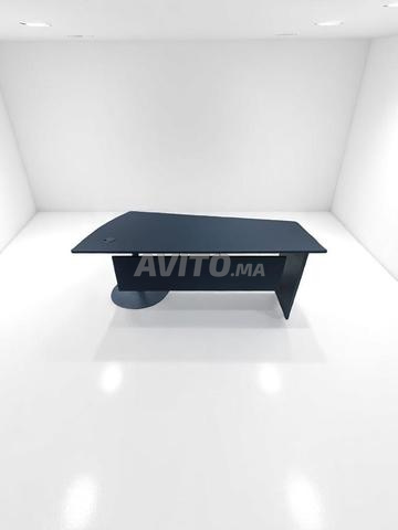 Bureau de direction en cuir avec voile 180cm