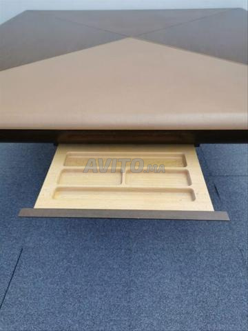 Bureau de direction Macé Patio bois massif & cuir