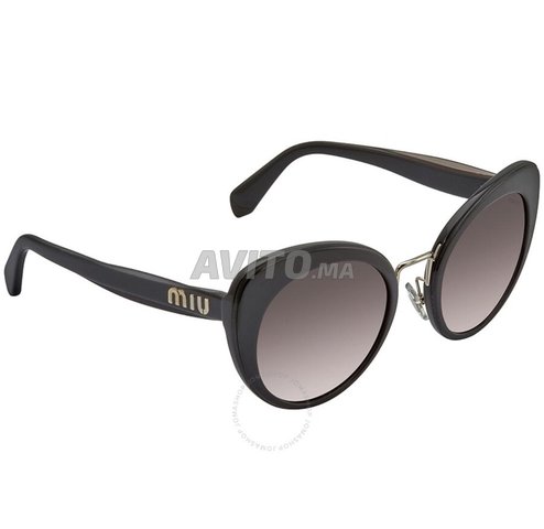MIU MIU Gradient Grey Mirror Butterfly Sunglasses
