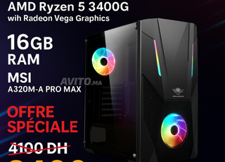 Ryzen 5 3400G 16Go RAM MSI A320 A Pro Max