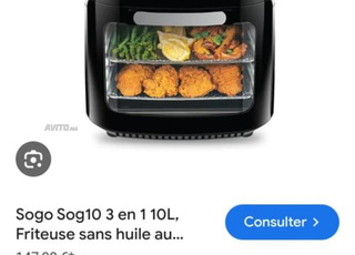 Friteuse sans huile air fryer sogo 