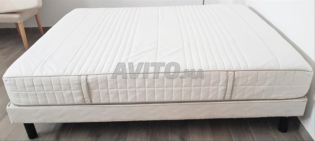 Lit IKEA 160x200 (sommier 4 pieds,matelas latex)