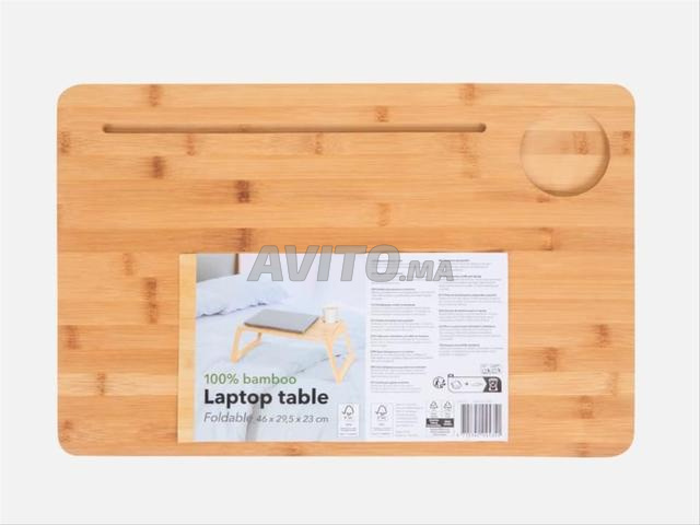 طاولة كمبيوتر محمول من الخيزران - 2