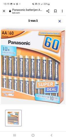 Panasonic Piles Alcalines AAA ou AA – Pack de 60p  - 2