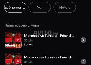 billet maroc vs tunisie 