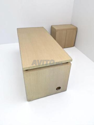 Bureau droit en bois 160x80cm avec caisson