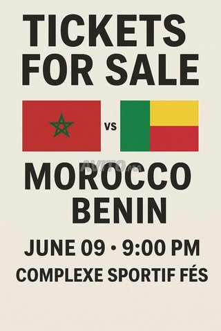 Morocco vs Benin – Match Tickets On Sale Now